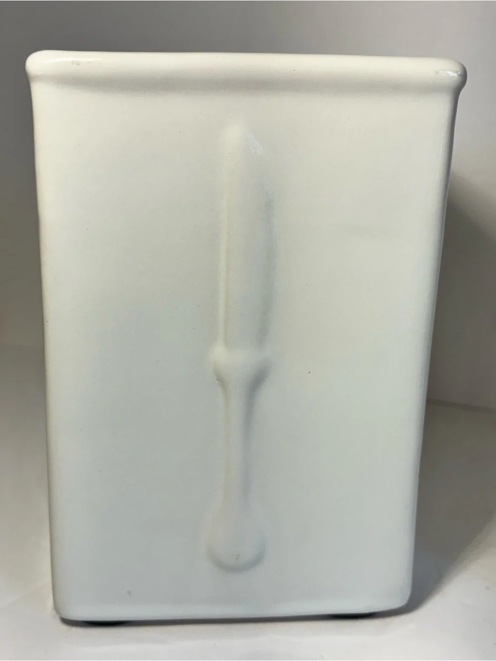 Vintage 2008 Target Stoneware Utensil Holder Set of 3 Knife Fork Spoon Cream